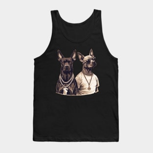 Dog in Black Tank Top